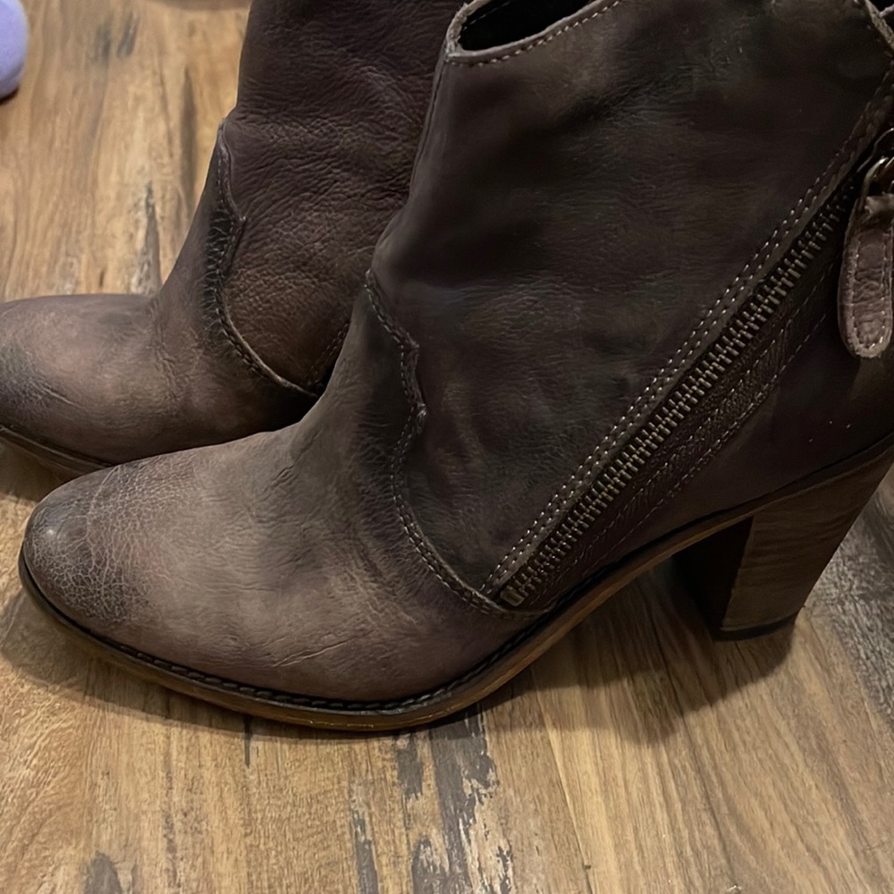 Leather Charles David Ankle Booties 8.5